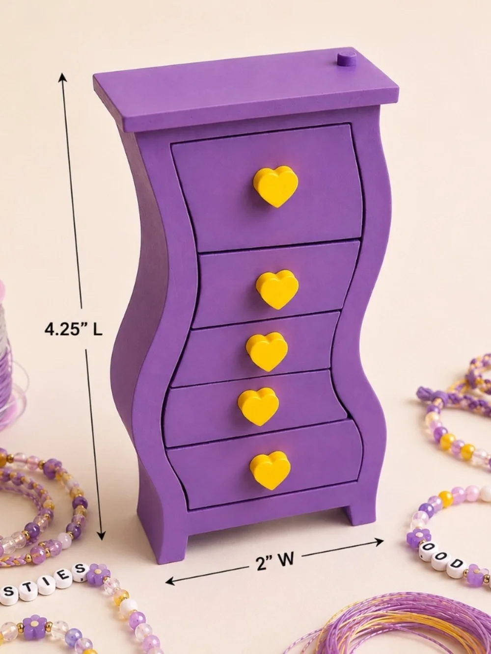 Mini Purple 3D Printed Drawer Organizer – Trinket, Jewelry & Small Item Storage